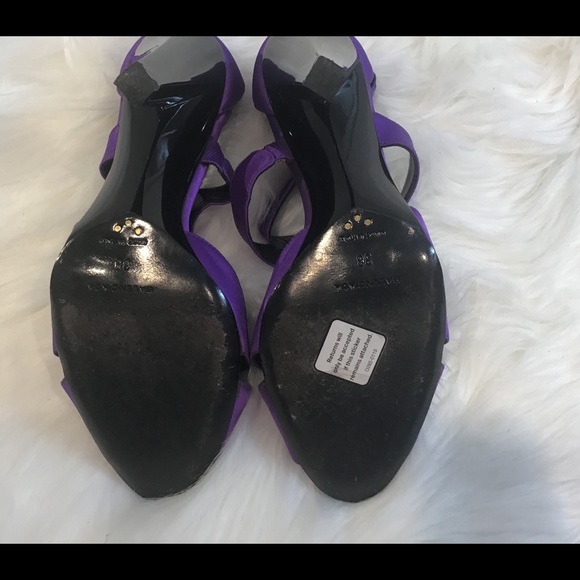 BALENCIAGA PARIS PURPLE STILETTOS SZ EUR 38 US 8 - Picture 12 of 14